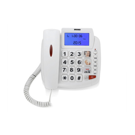 TELEFONO FISSO BRAVO 90 LCD BIANCO AUDIO