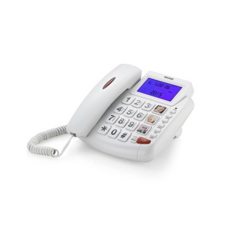 TELEFONO FISSO BRAVO 90 LCD BIANCO AUDIO