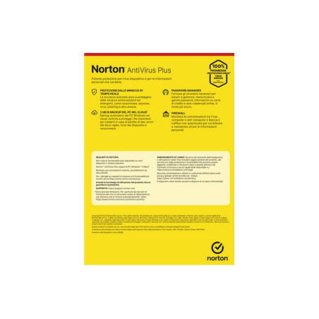 ANTIVIRUS 1U 1Y DEV 2GB PLUS 12MO NORTON
