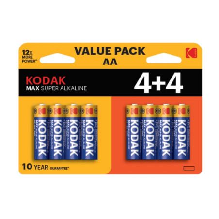 BATTERIA AA 1,5V LR6 KODAK MAX ALCALINE