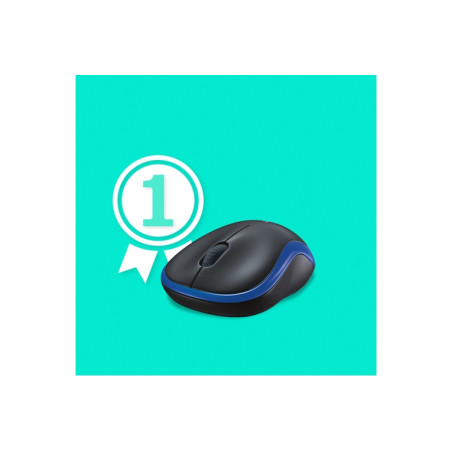MOUSE M185 LOG CORDLESS GREY/BLU LOGITEC