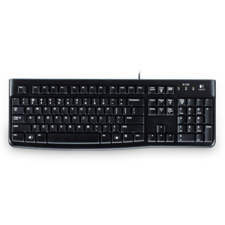 TASTIERA K120 LOG OEM BLACK USB SLIM