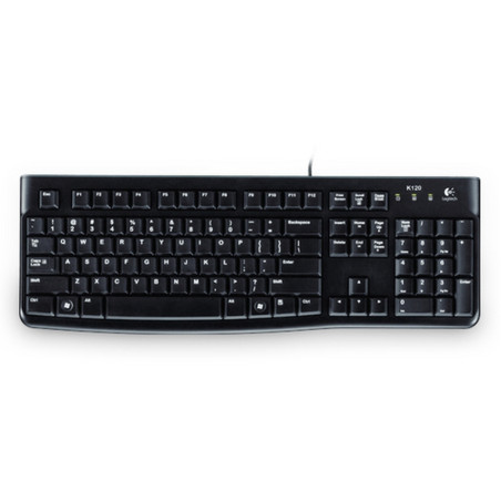 TASTIERA K120 LOG OEM BLACK USB SLIM