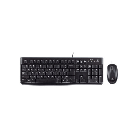 TASTIERA MK120 LOG + MOUSE NERA USB RETA