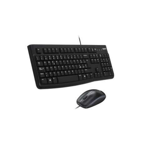 TASTIERA MK120 LOG + MOUSE NERA USB RETA