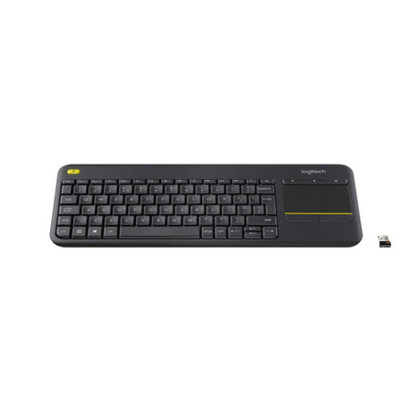 TASTIERA K400 PLUS LOG BK CON TOUCH WIRE