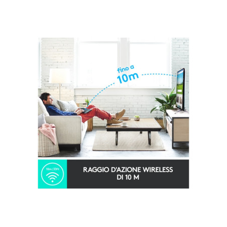 TASTIERA K400 PLUS LOG BK CON TOUCH WIRE