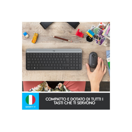 TASTIERA MK470 LOG WIRELESS+MOUSE NERA R