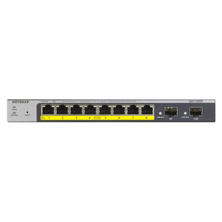 SWITCH 8P GIGABIT ETHERNET POE+ 55W +2P