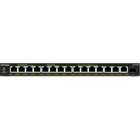 SWITCH 15P GIGAB POE DESKTOP FIBRAE &DES
