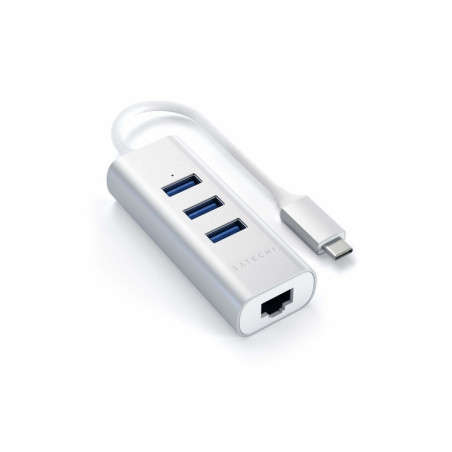 HUB DOCK TYPE C TO USB 3.0-ETH. SLV SILV