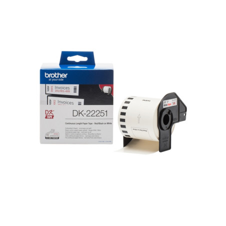 ETICHETTE BROTHER DK22251 ADESIVE ROSSE/
