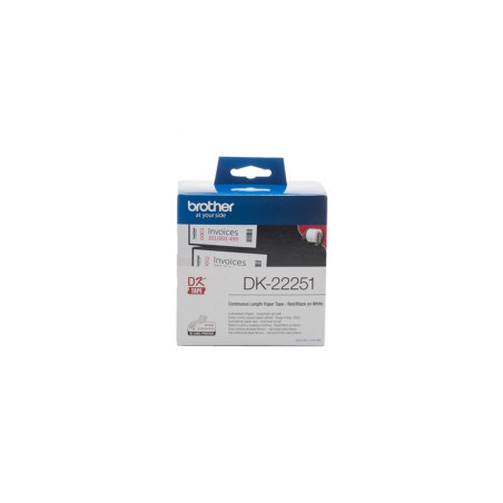 ETICHETTE BROTHER DK22251 ADESIVE ROSSE/