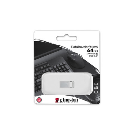 PEN DRIVE 3.2 64GB TYPE-A DT MICRO METAL