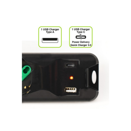 PRESA MULTIPLA TECNOWARE 5 SCHUKO 1*USB-