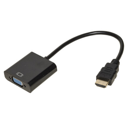 ADATTATORE HDMI-VGA M/F BK CON CAVO + CA