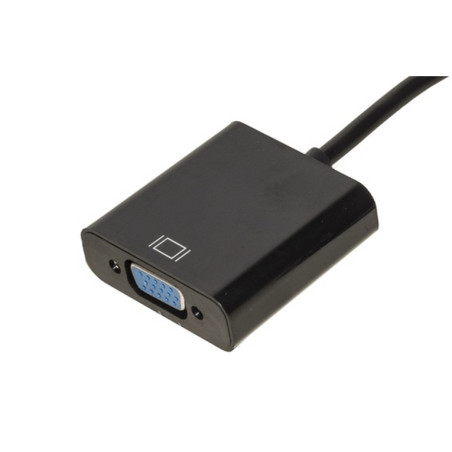 ADATTATORE HDMI-VGA M/F BK CON CAVO + CA