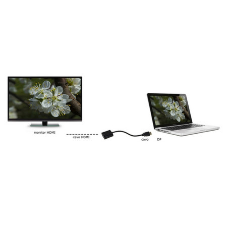 ADATTATORE DP-HDMI M/F CON CAVO DISPLAYP