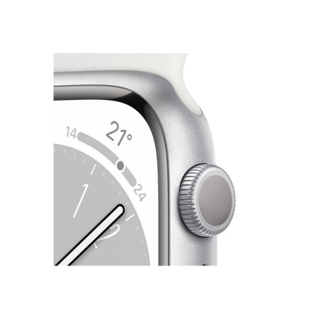 WATCH 8 45MM GPS ARGENTO ALLUMIN. BIANCO