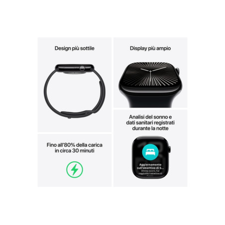WATCH 10 42MM GPS JET ALLUMIN.NERO NERO
