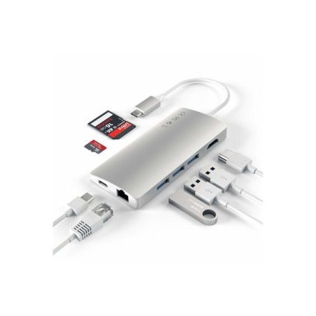 HUB DOCK TYPE C MULTIPORT 4K SIL V2 GIGA
