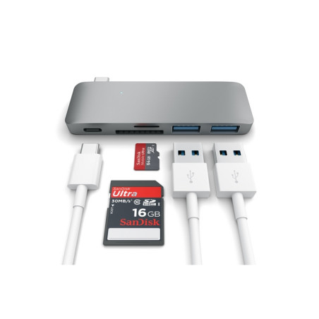 HUB DOCK TYPE C MULTIPORT SPACEGREY 2USB
