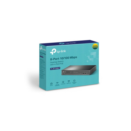SWITCH 8P 10/100MBPS GIGABIT 4P POE PLUG