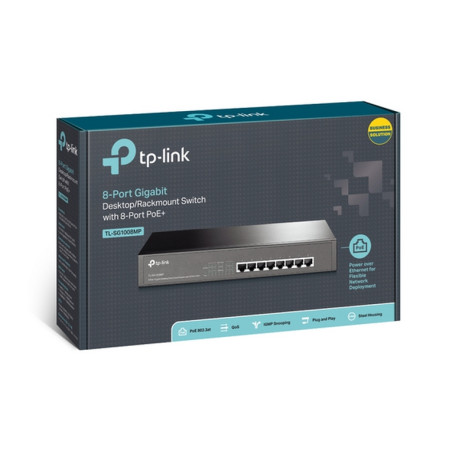 SWITCH 8P GIGABIT POE+ 8P GIGABIT RJ45/1