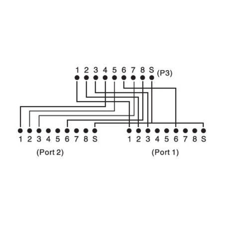 SDOPPIATORE SCHERMATO 5E 2 LINEE RJ45 (D