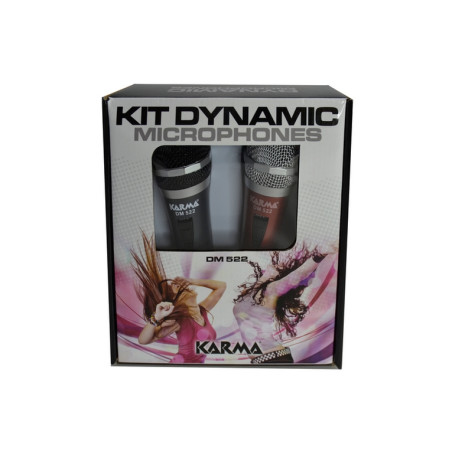 KIT MICROFONI DINAMICI NERO E ROSSO (DM
