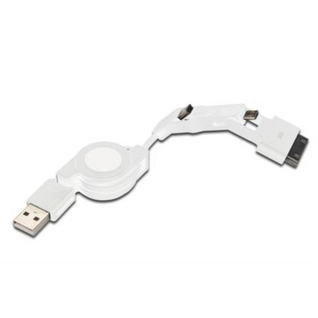 CAVO DOCK 3 IN 1 RETRAIBILE USB 2.0 + CO