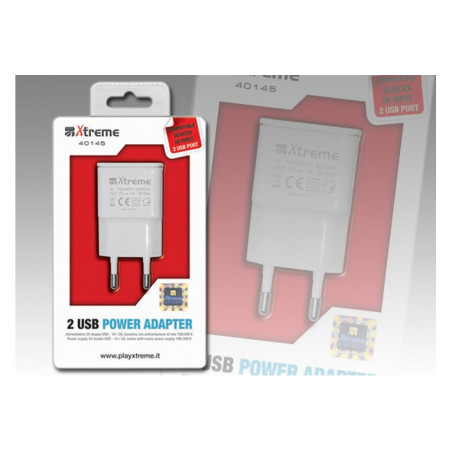 CARICATORE 2 USB 5V BIANCO (40145)