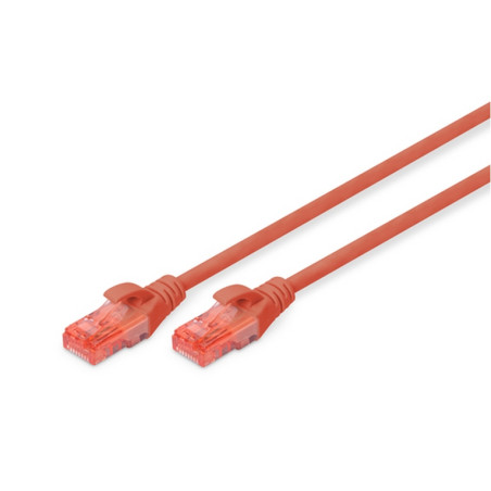 CAVO RETE UTP CAT.6 1MT ROSSO LSZH NON S