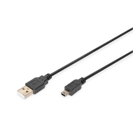 CAVO USB 2.0 A-MINI B M-M NERO (AK300130