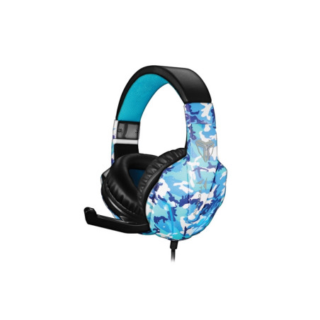 CUFFIE MICROFONO CAMOUFLAGE BLU (TM-FL1-