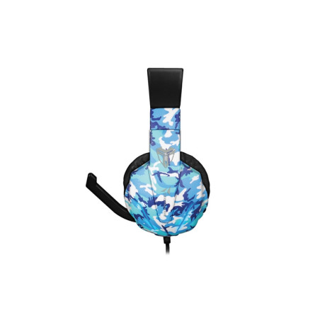 CUFFIE MICROFONO CAMOUFLAGE BLU (TM-FL1-