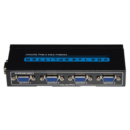 SPLITTER VGA 4 USCITE 250MHZ CON ALIMENT
