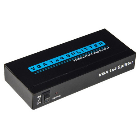 SPLITTER VGA 4 USCITE 250MHZ CON ALIMENT