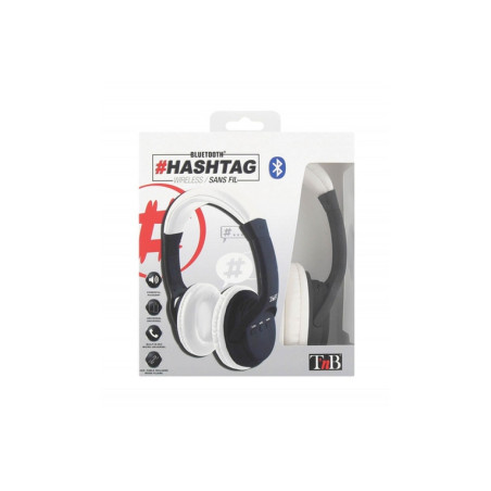 CUFFIE MICROFONO HASHTAG BLUETOOTH NERA/