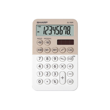 CALCOLATRICE SH-EL760RBLA BEIGE/BIANCO