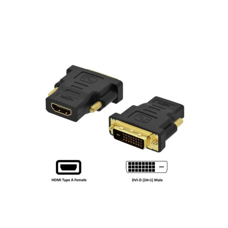 ADATTATORE SPINA DVI-D A PRESA HDMI MASC