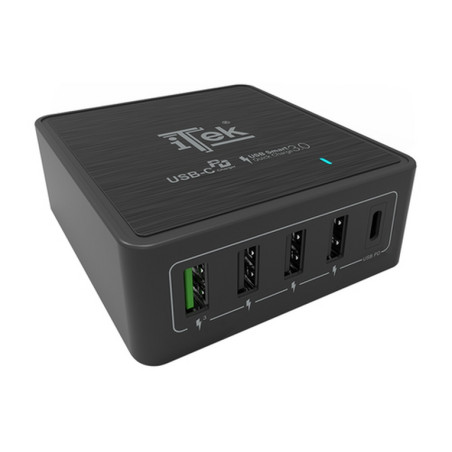 CARICABATTERIE DA TAVOLO CON 5 PORTE USB