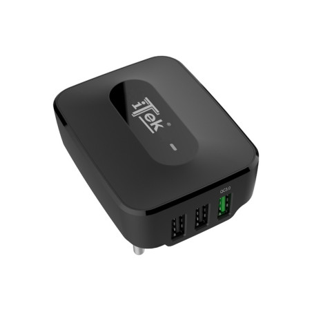 CARICABATTERIE DA MURO CON 3 PORTE USB -