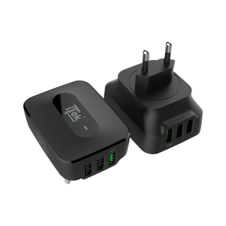 CARICABATTERIE DA MURO CON 3 PORTE USB -