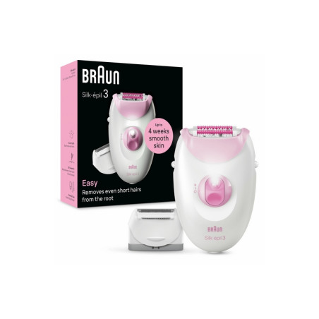 EPILATORE SILK EPIL 3 WHITE E PINK SE3 0