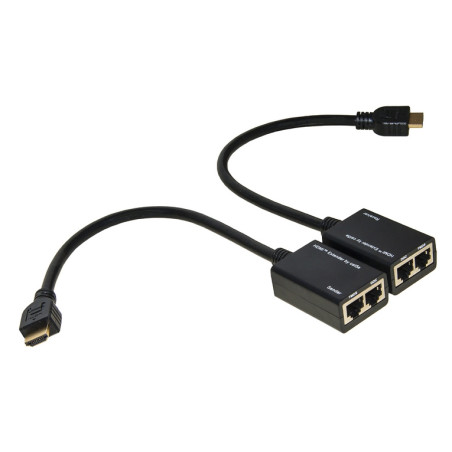 ESTENSORE HDMI - 2 CAVI ETHERNET CAT 6 -