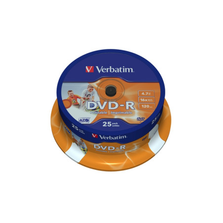VERBATIM DVD-R 16X, 4,7GB, 25 PACK SPIND