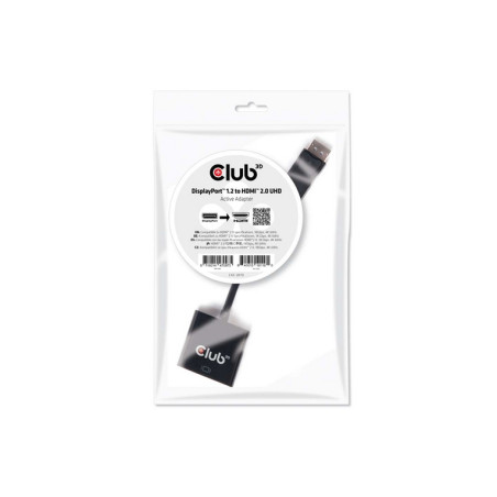 CLUB3D DISPLAY PORT 1.2 MALE TO HDMI 2.0