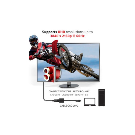 CLUB3D DISPLAY PORT 1.2 MALE TO HDMI 2.0
