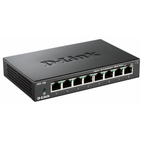 D-LINK SWITCH 8 PORTE 10/100 CASE METALL